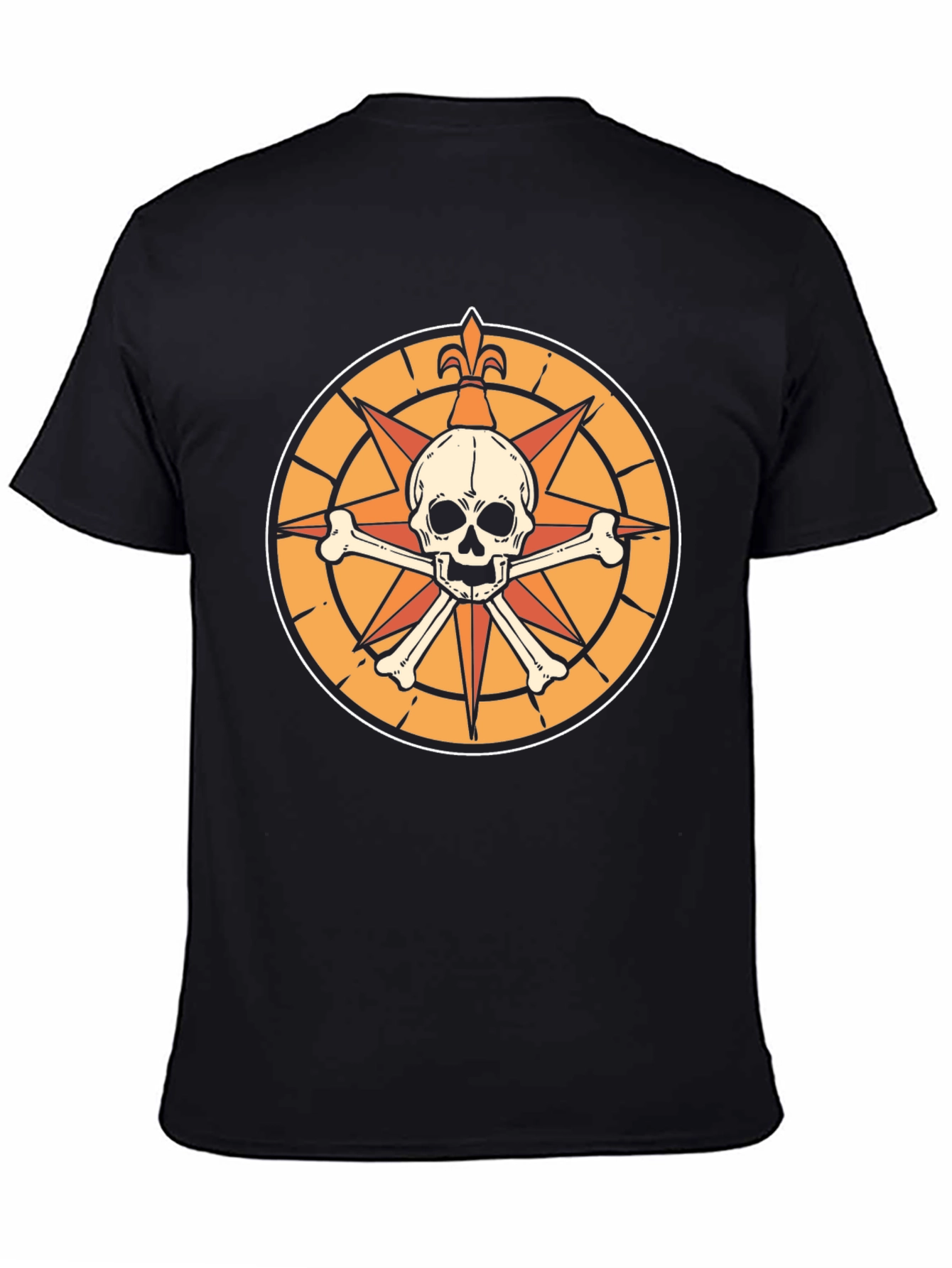 Skull & Crossbones Compass Graphic T-Shirt