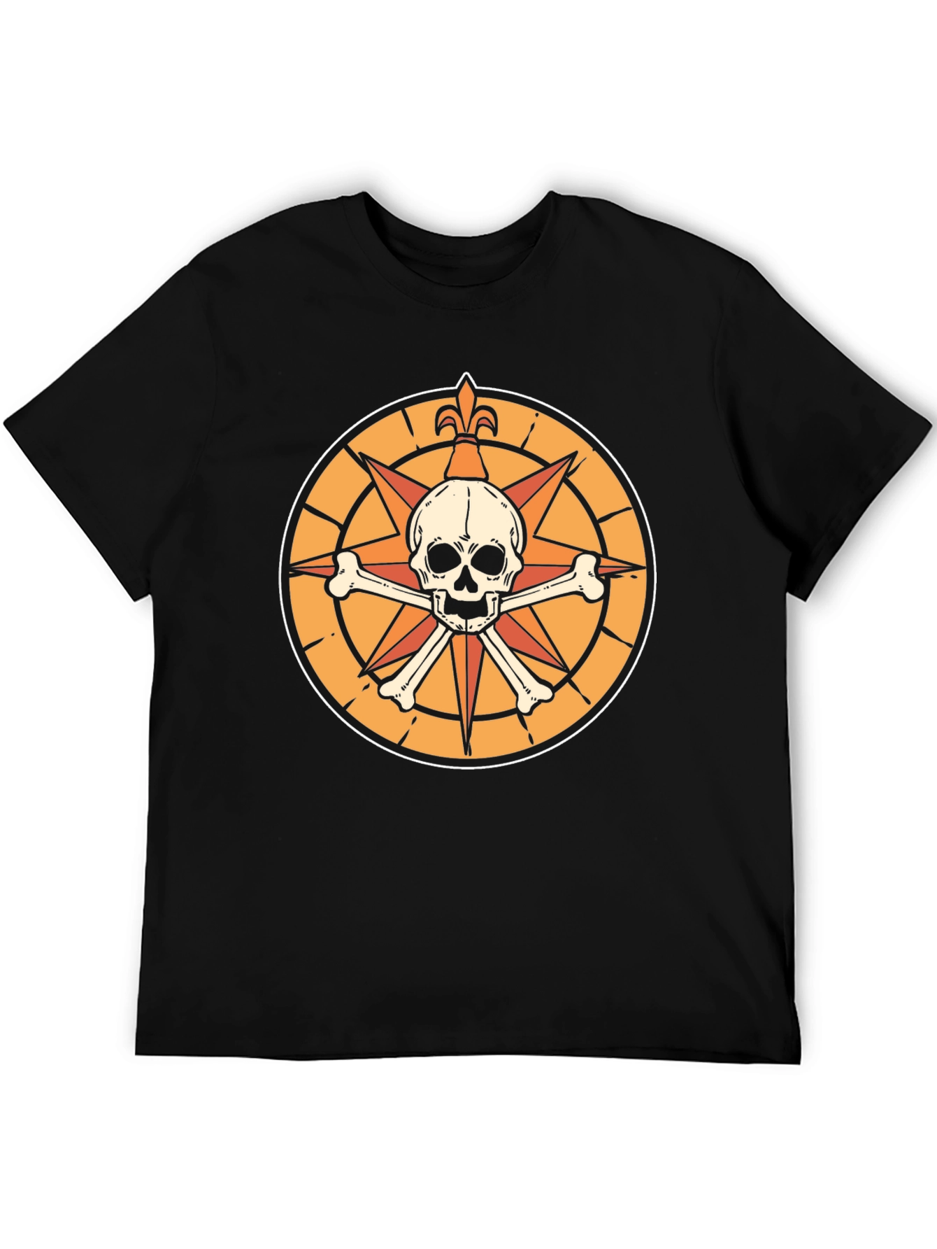 Skull & Crossbones Compass Graphic T-Shirt
