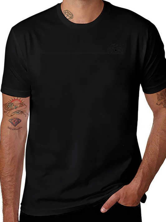 Minimalist Bike Graphic Black T-Shirt