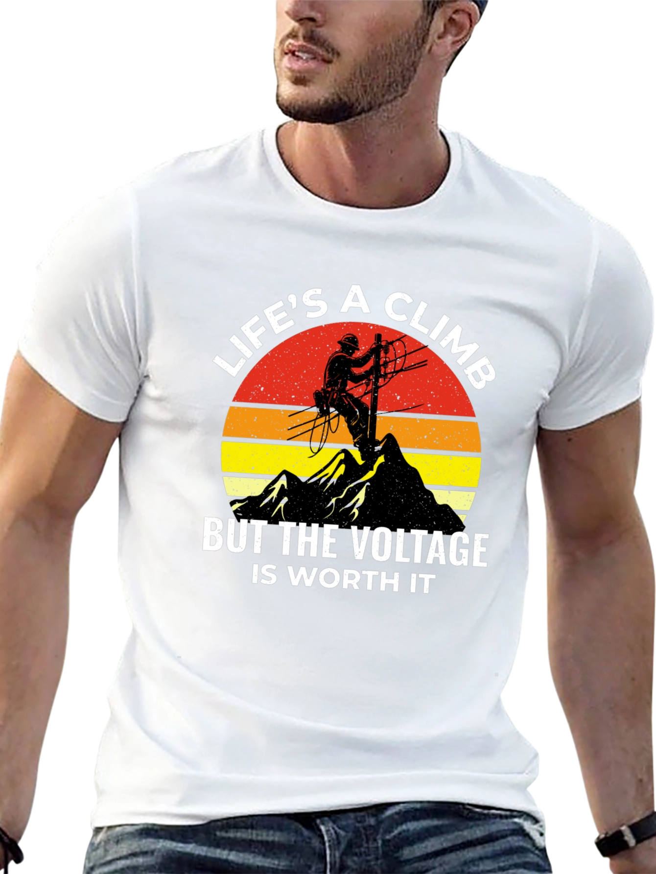 Lifes a Climb Lineman T-Shirt