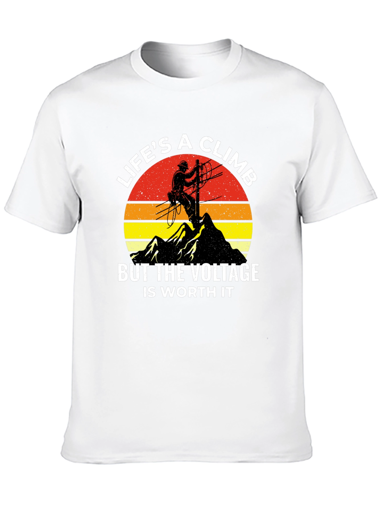 Lifes a Climb Lineman T-Shirt