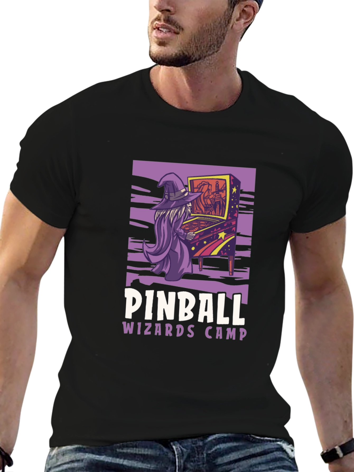 Pinball Wizard Camp T-Shirt - Retro Gamer Style
