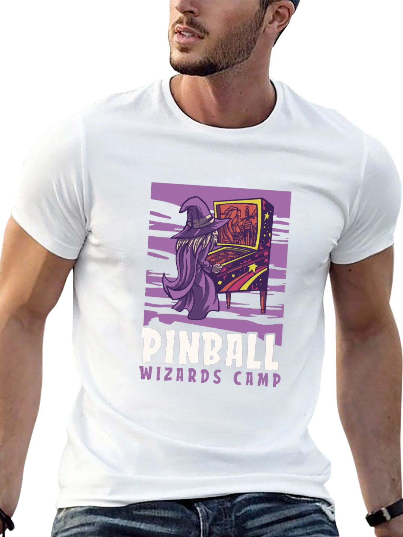 Pinball Wizard Camp T-Shirt - Retro Gamer Style