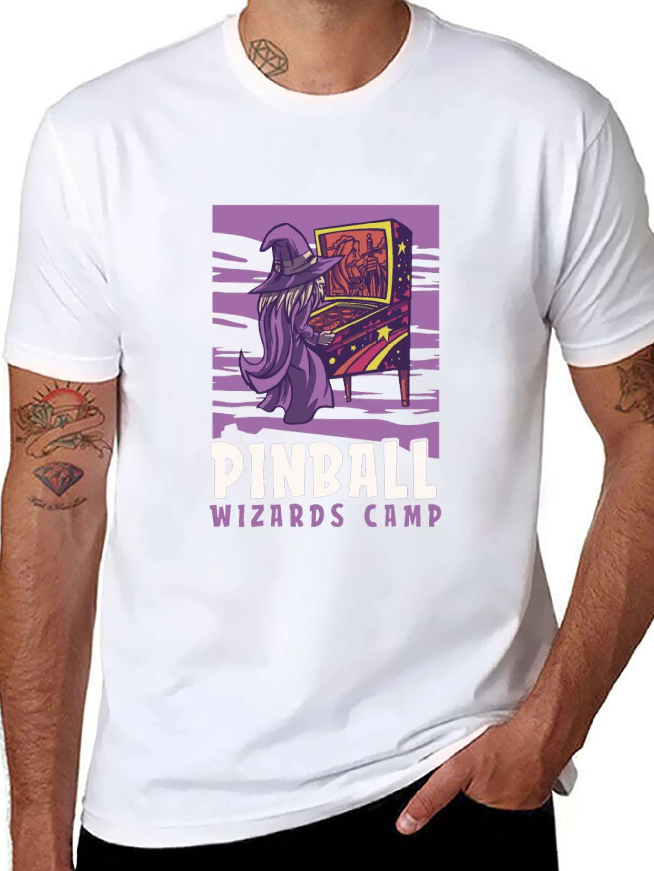 Pinball Wizard Camp T-Shirt - Retro Gamer Style