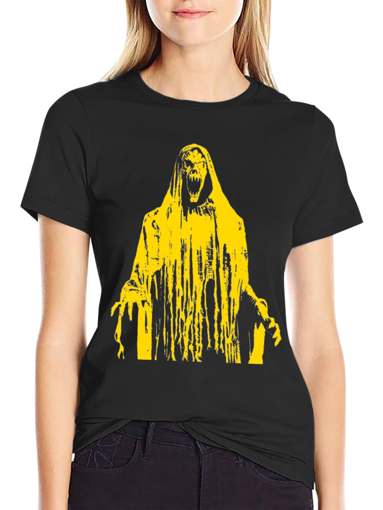 Grim Reaper Graphic Tee - Black Cotton T-Shirt