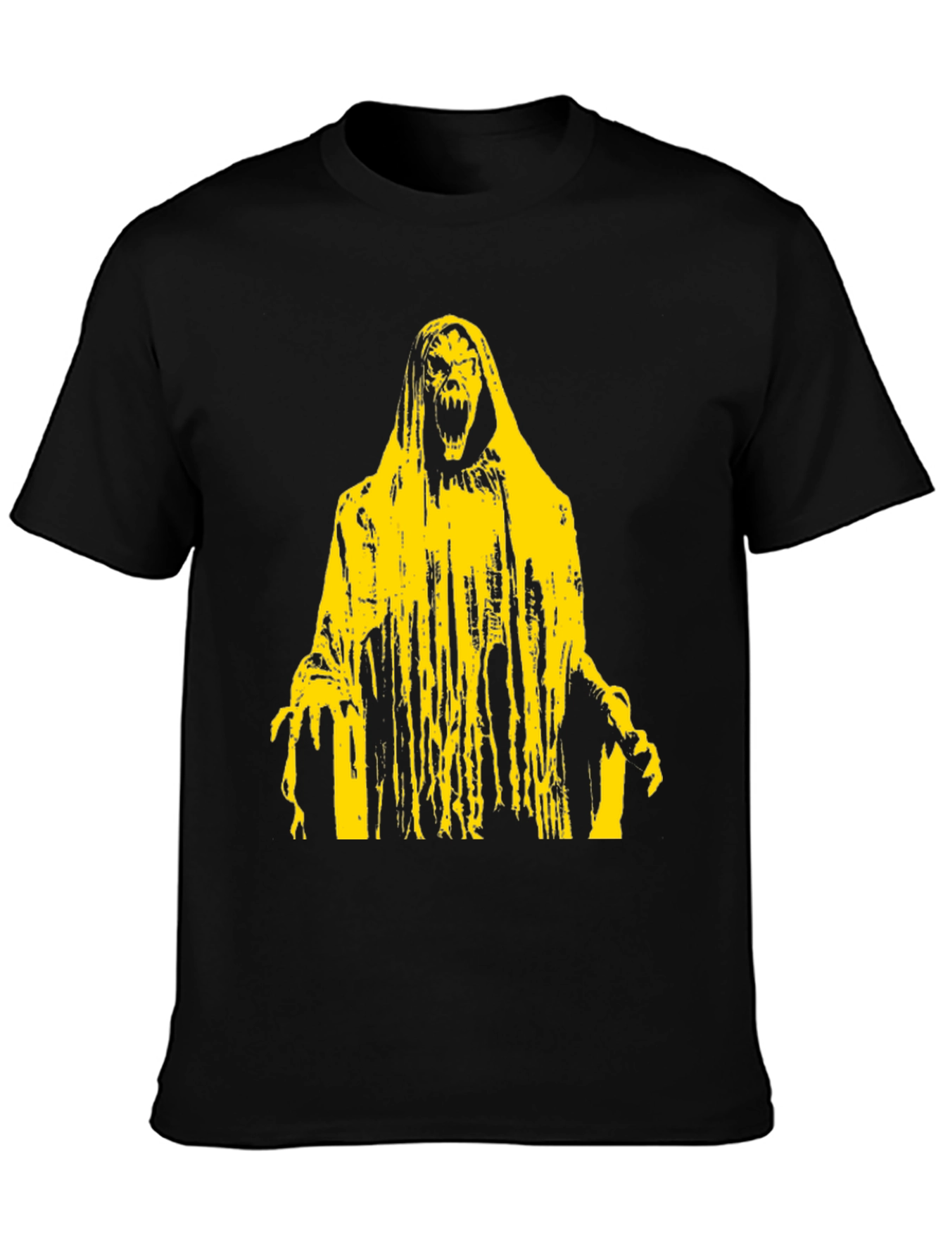 Grim Reaper Graphic Tee - Black Cotton T-Shirt