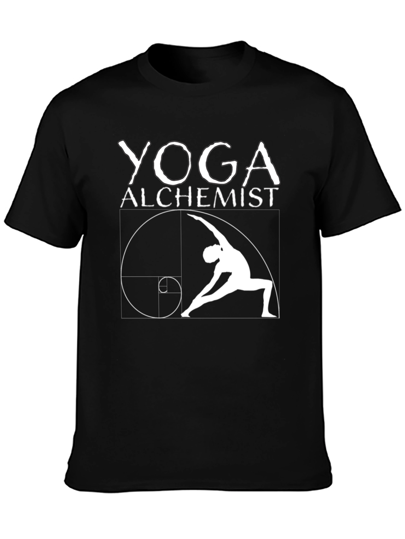 Yoga Alchemist Black T-Shirt - Spiritual Design