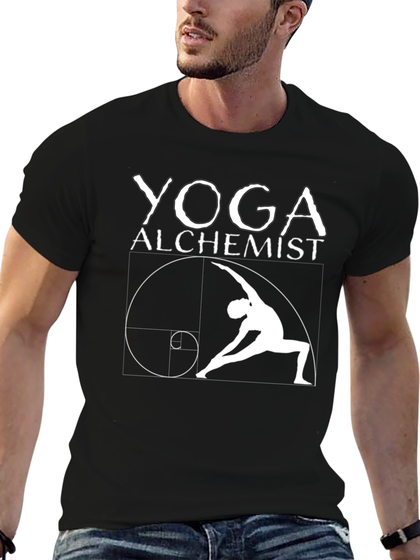 Yoga Alchemist Black T-Shirt - Spiritual Design