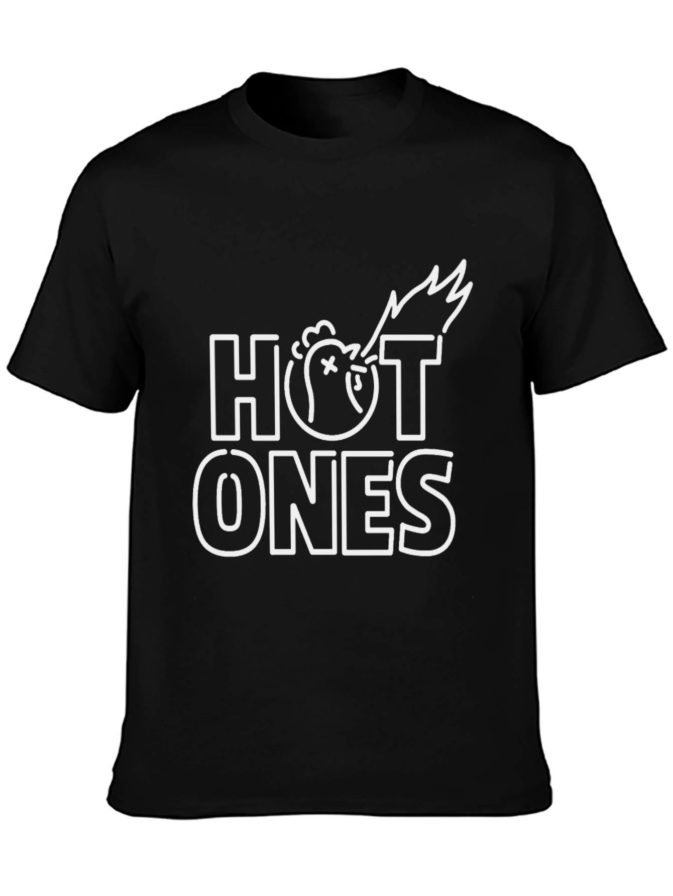 Hot Ones Graphic Tee - Black Cotton T-Shirt