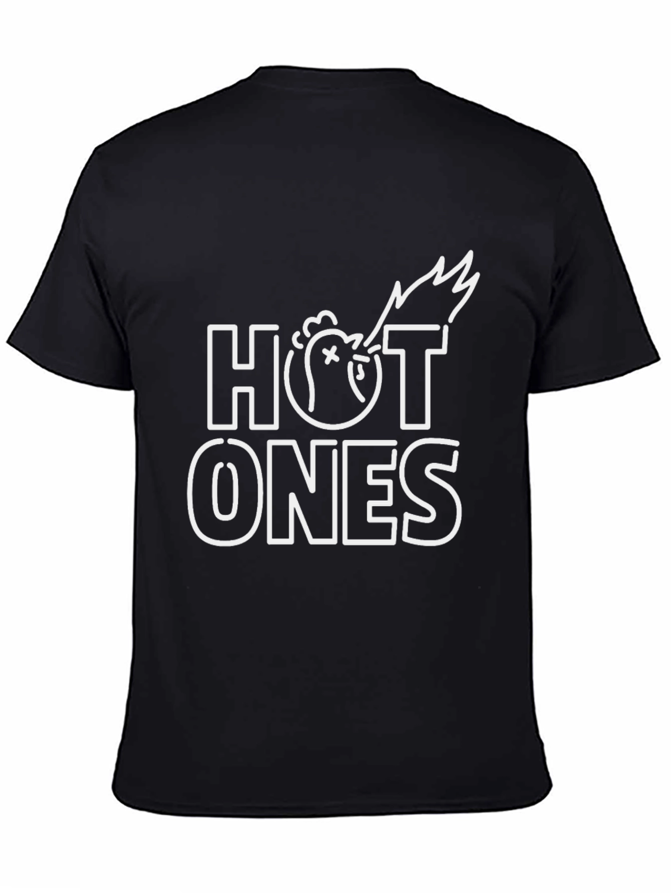 Hot Ones Graphic Tee - Black Cotton T-Shirt
