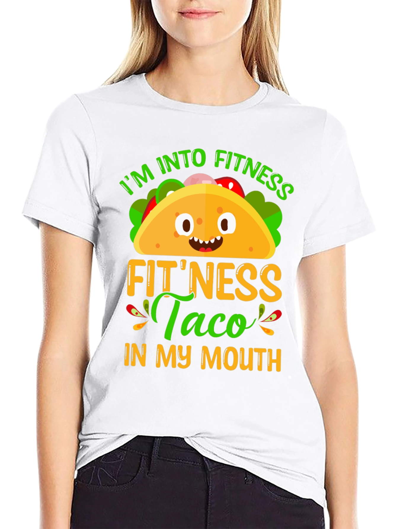 Fitness Taco Graphic T-Shirt - Humorous Foodie Tee