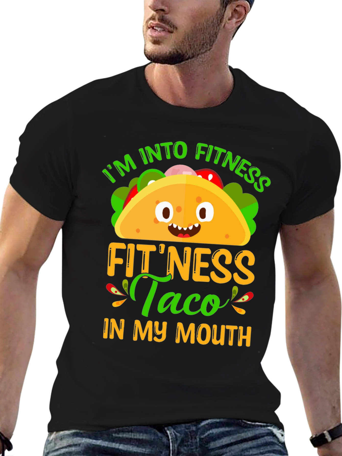 Fitness Taco Graphic T-Shirt - Humorous Foodie Tee