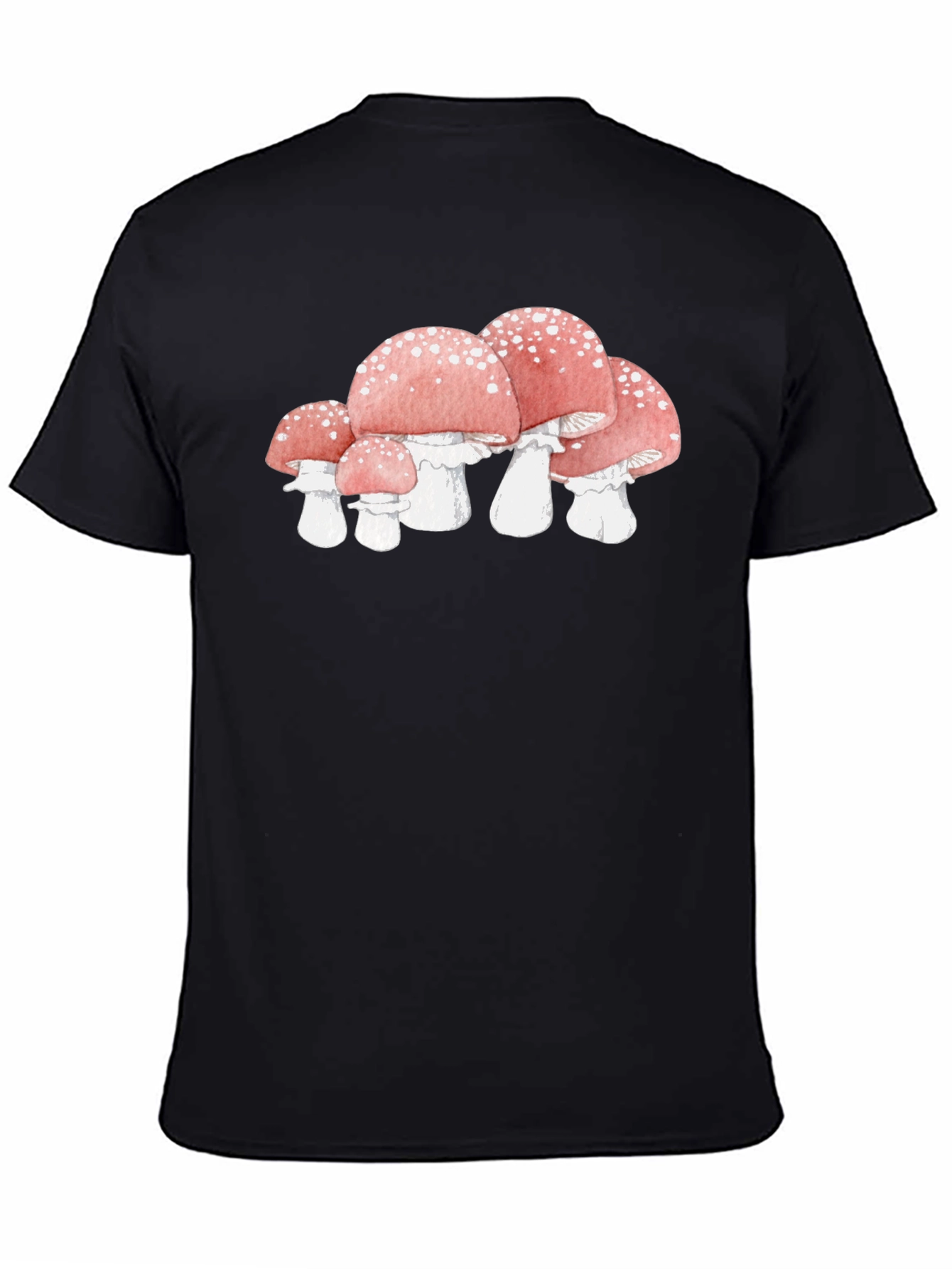 Mushroom Graphic Black T-Shirt