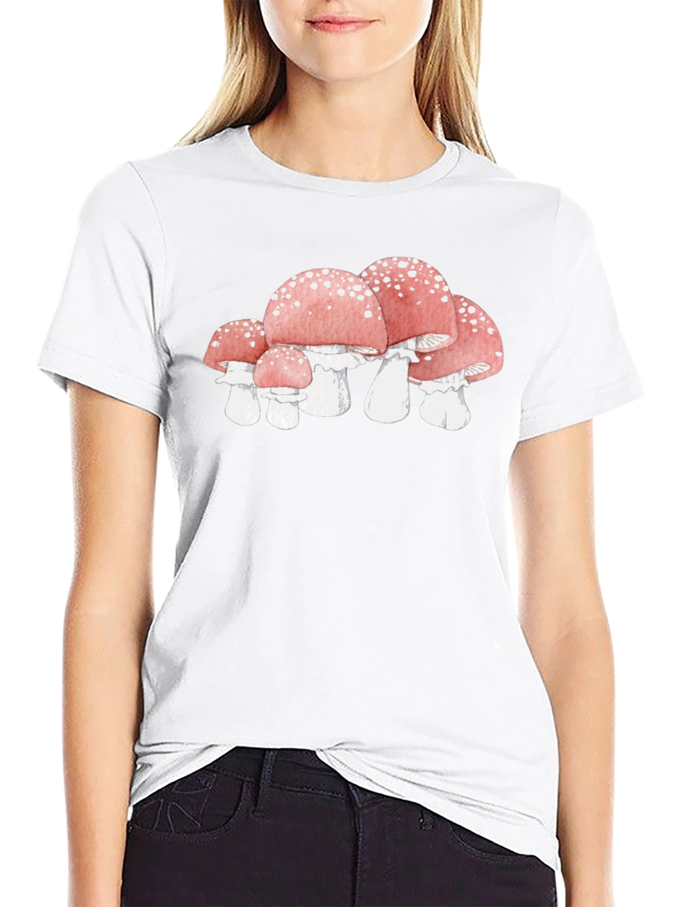 Mushroom Graphic Black T-Shirt