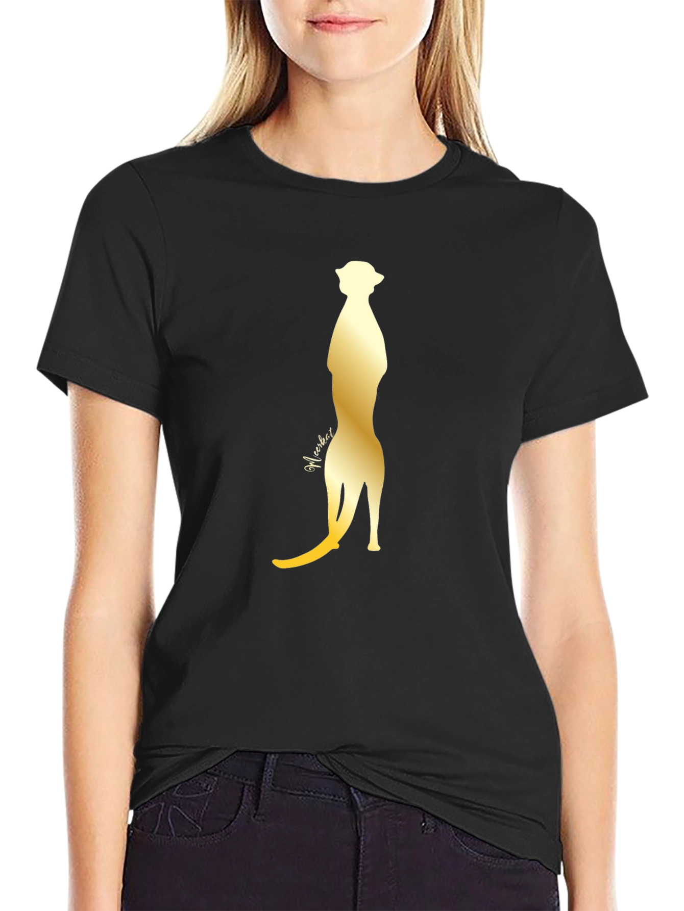 Mens Black Meerkat Graphic T-Shirt