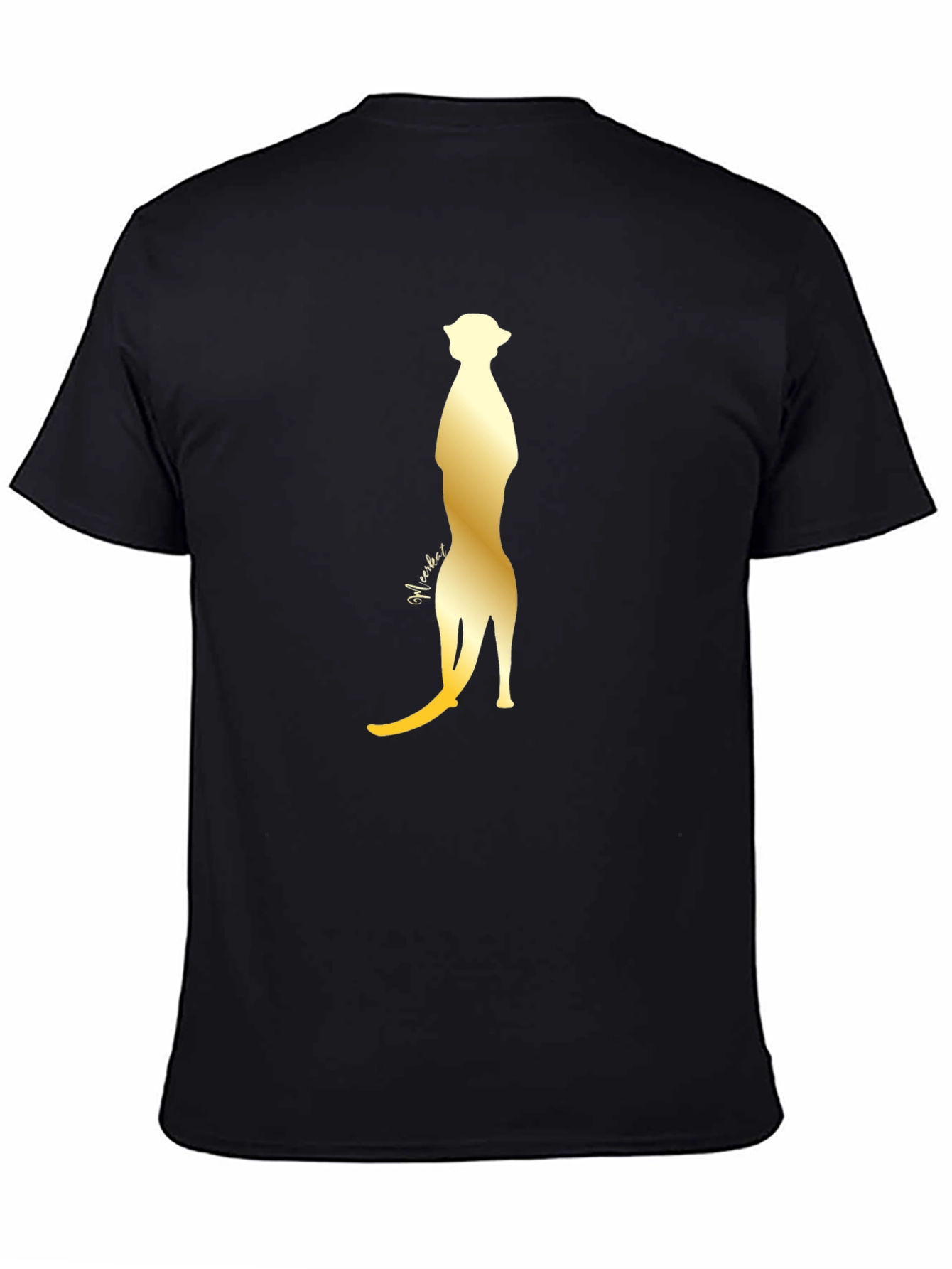 Mens Black Meerkat Graphic T-Shirt