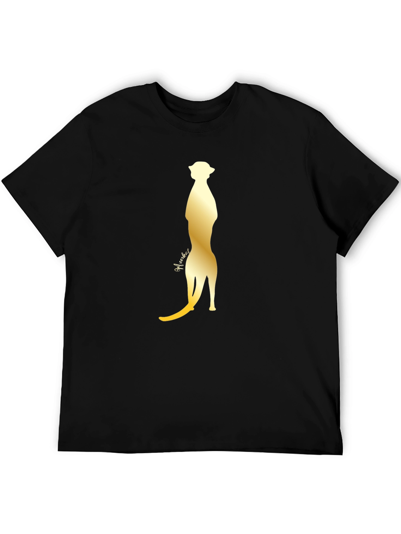 Mens Black Meerkat Graphic T-Shirt