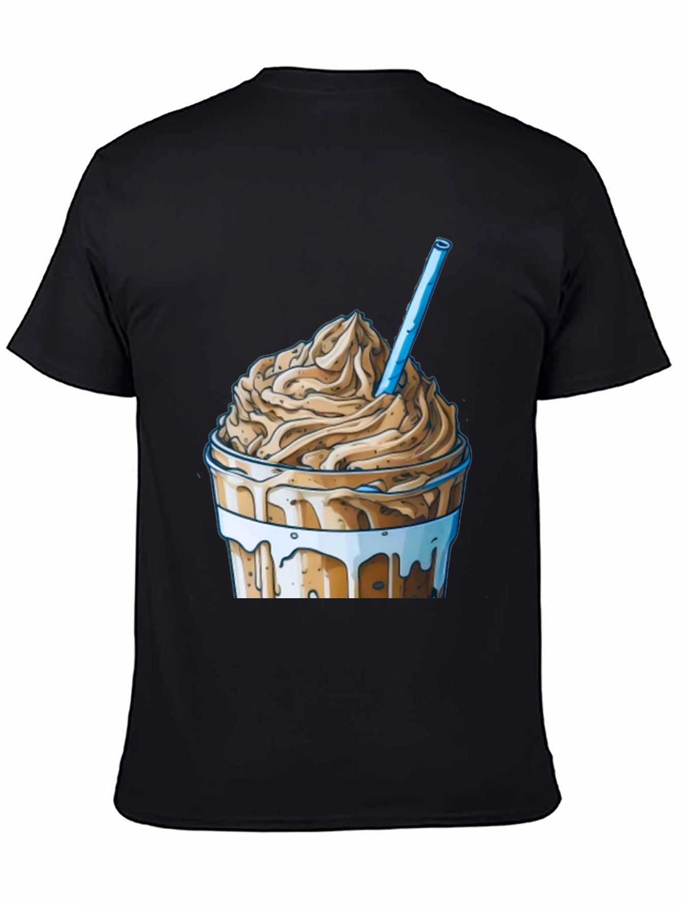 Iced Coffee Cartoon Graphic T-Shirt