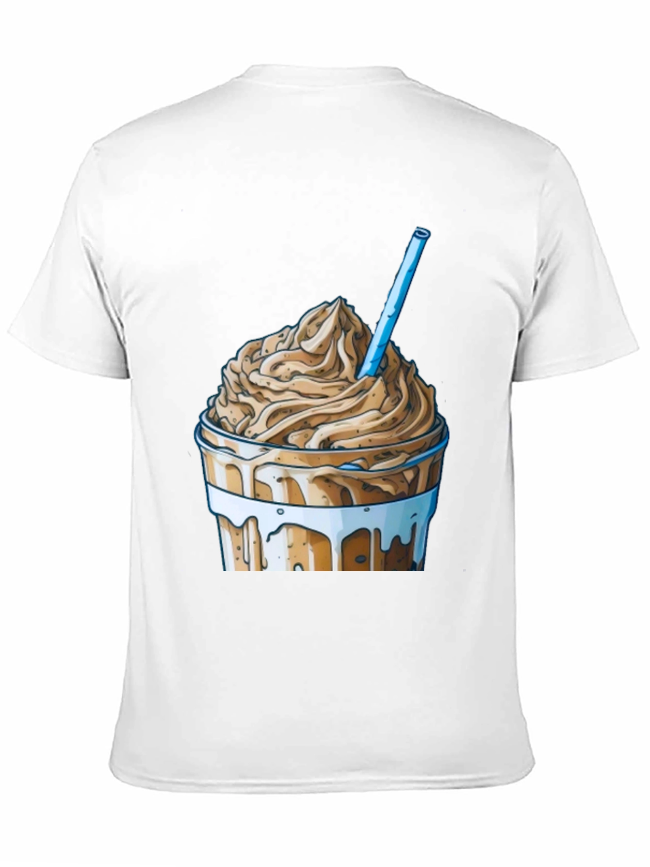 Iced Coffee Cartoon Graphic T-Shirt