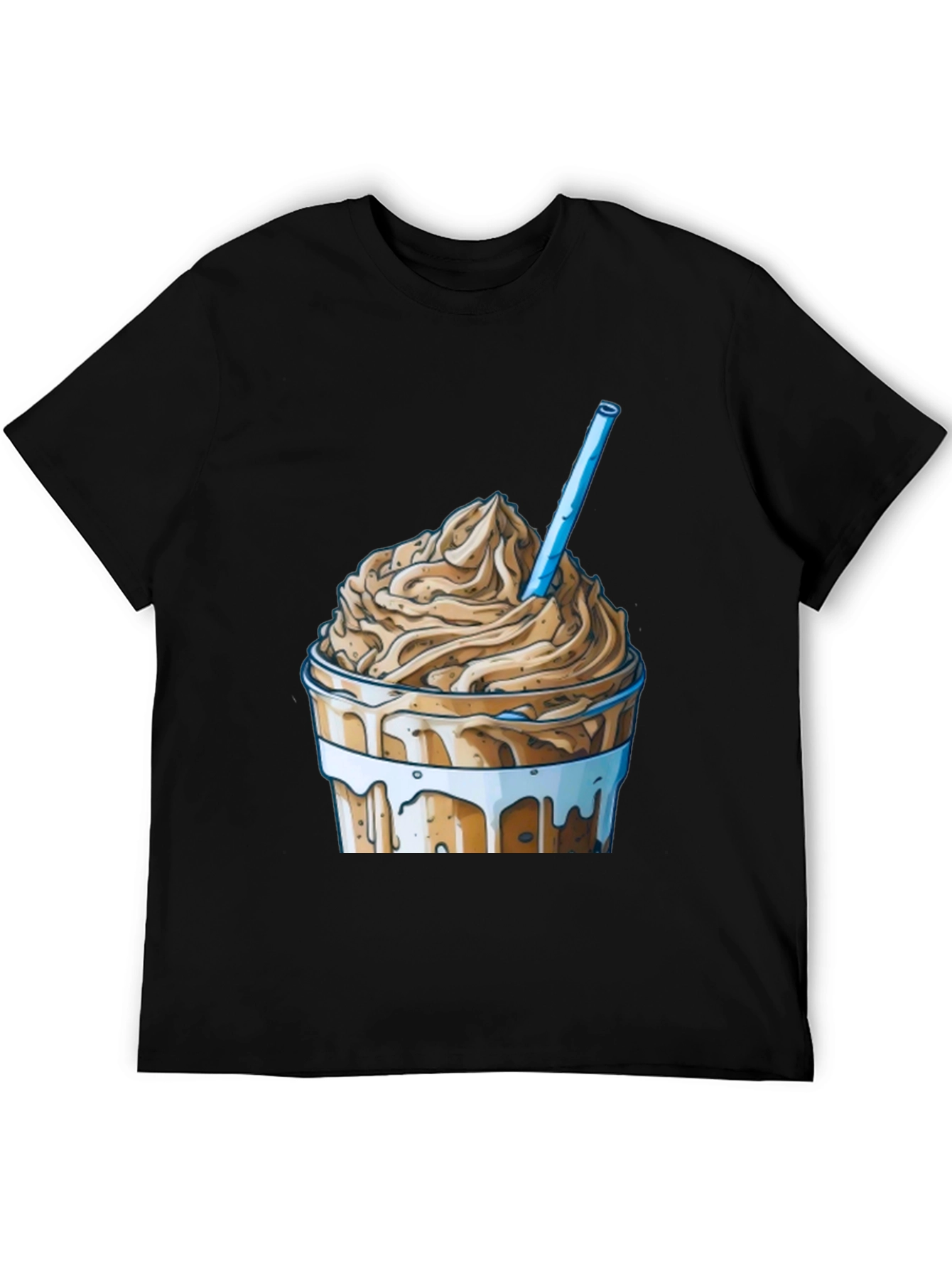 Iced Coffee Cartoon Graphic T-Shirt