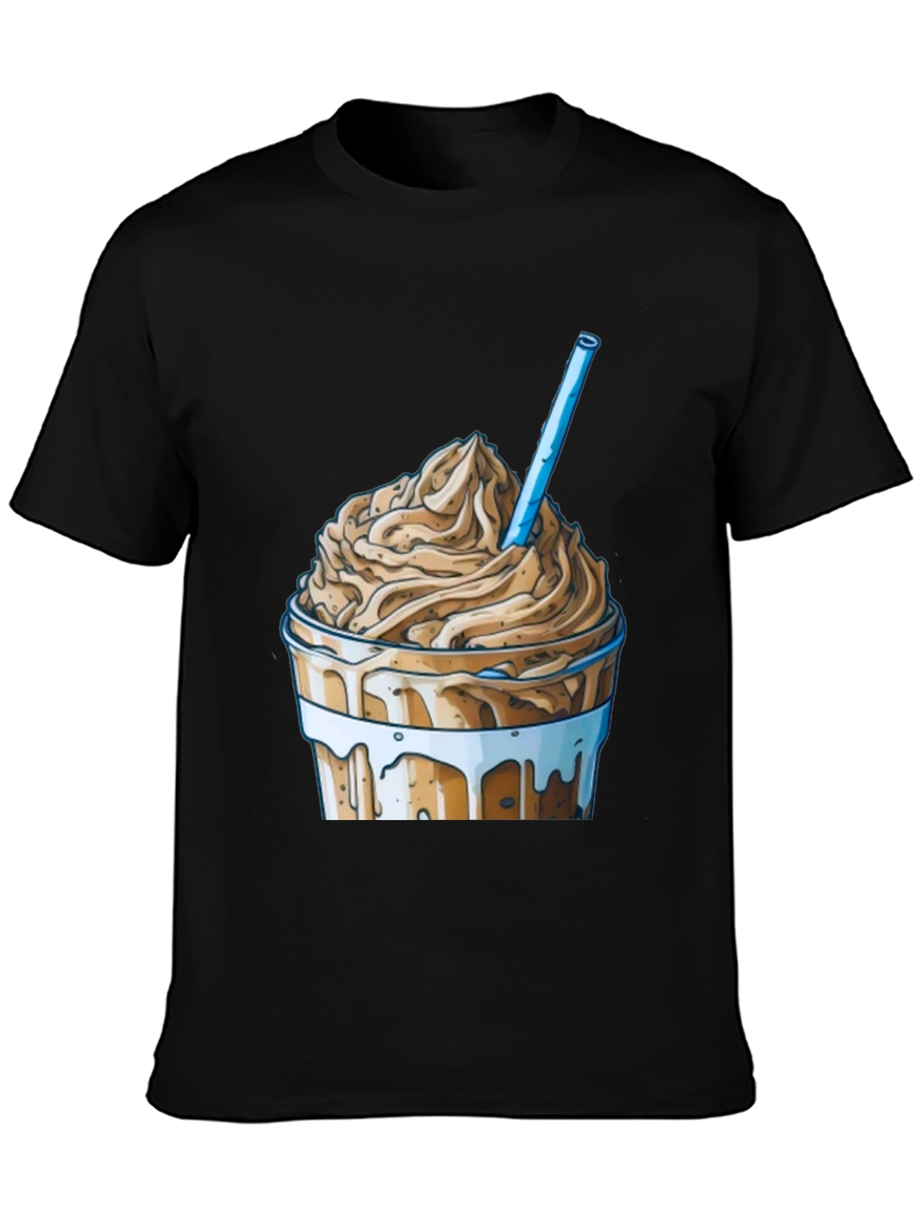 Iced Coffee Cartoon Graphic T-Shirt