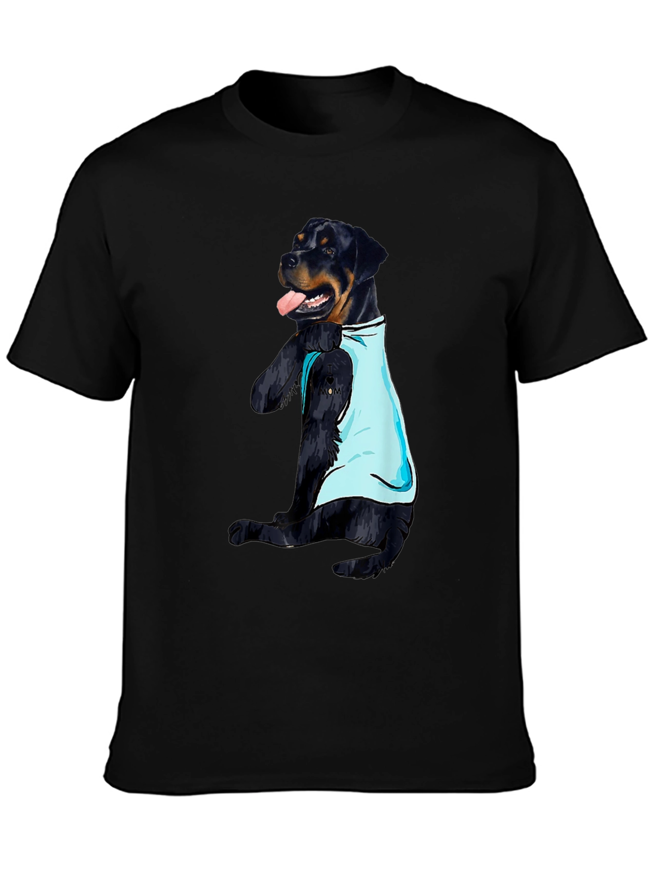 Dog Tattoo Rottweiler T-Shirt - Mens Black Tee