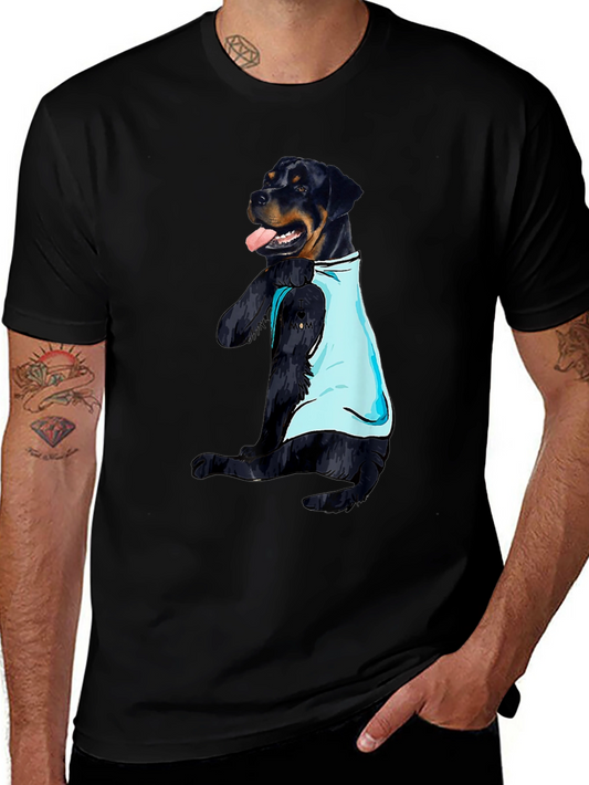 Dog Tattoo Rottweiler T-Shirt - Mens Black Tee