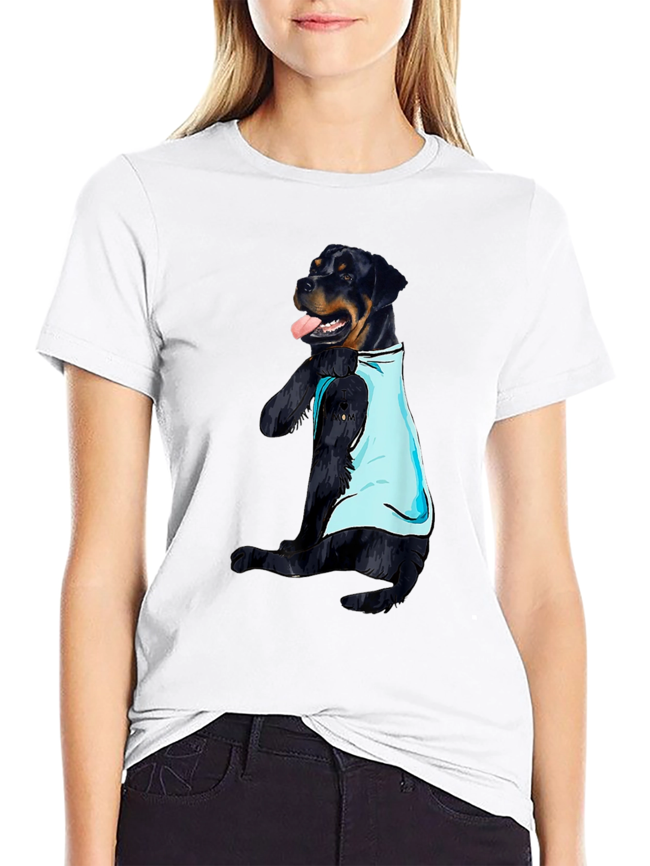 Dog Tattoo Rottweiler T-Shirt - Mens Black Tee