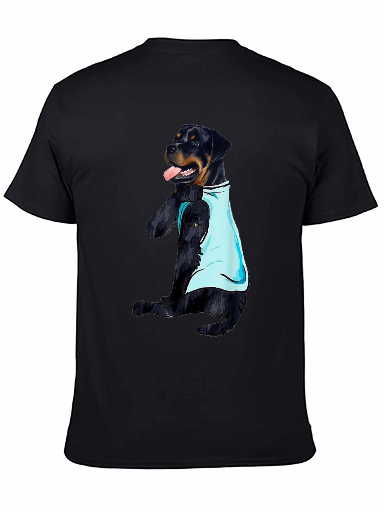 Dog Tattoo Rottweiler T-Shirt - Mens Black Tee