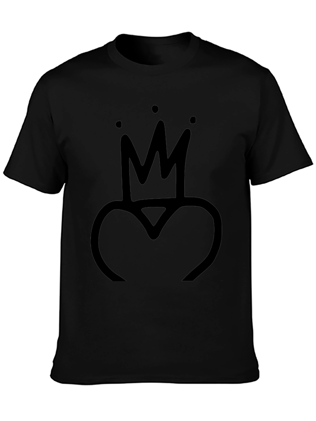 King Heart Graphic Tee - Black T-Shirt