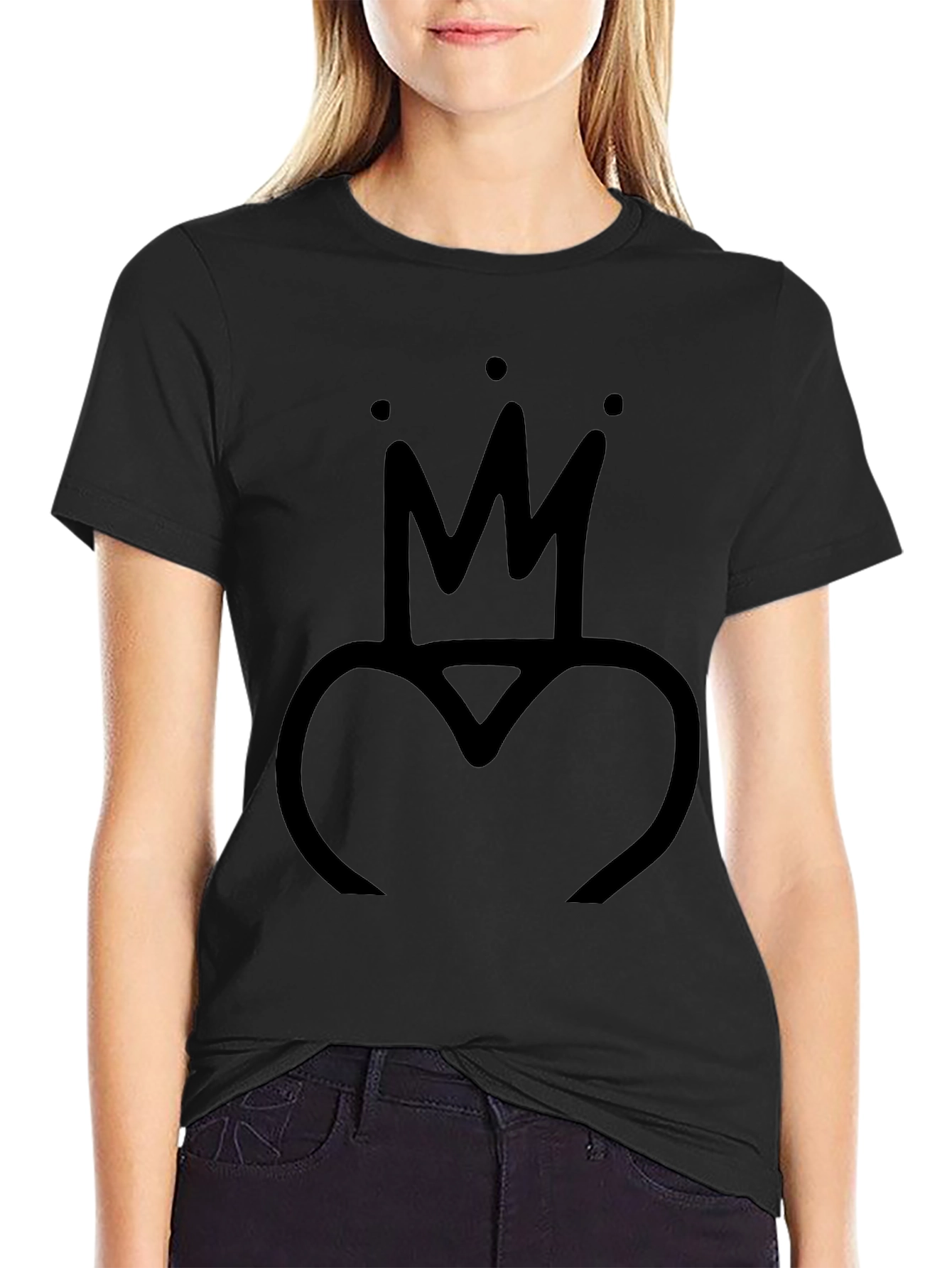King Heart Graphic Tee - Black T-Shirt