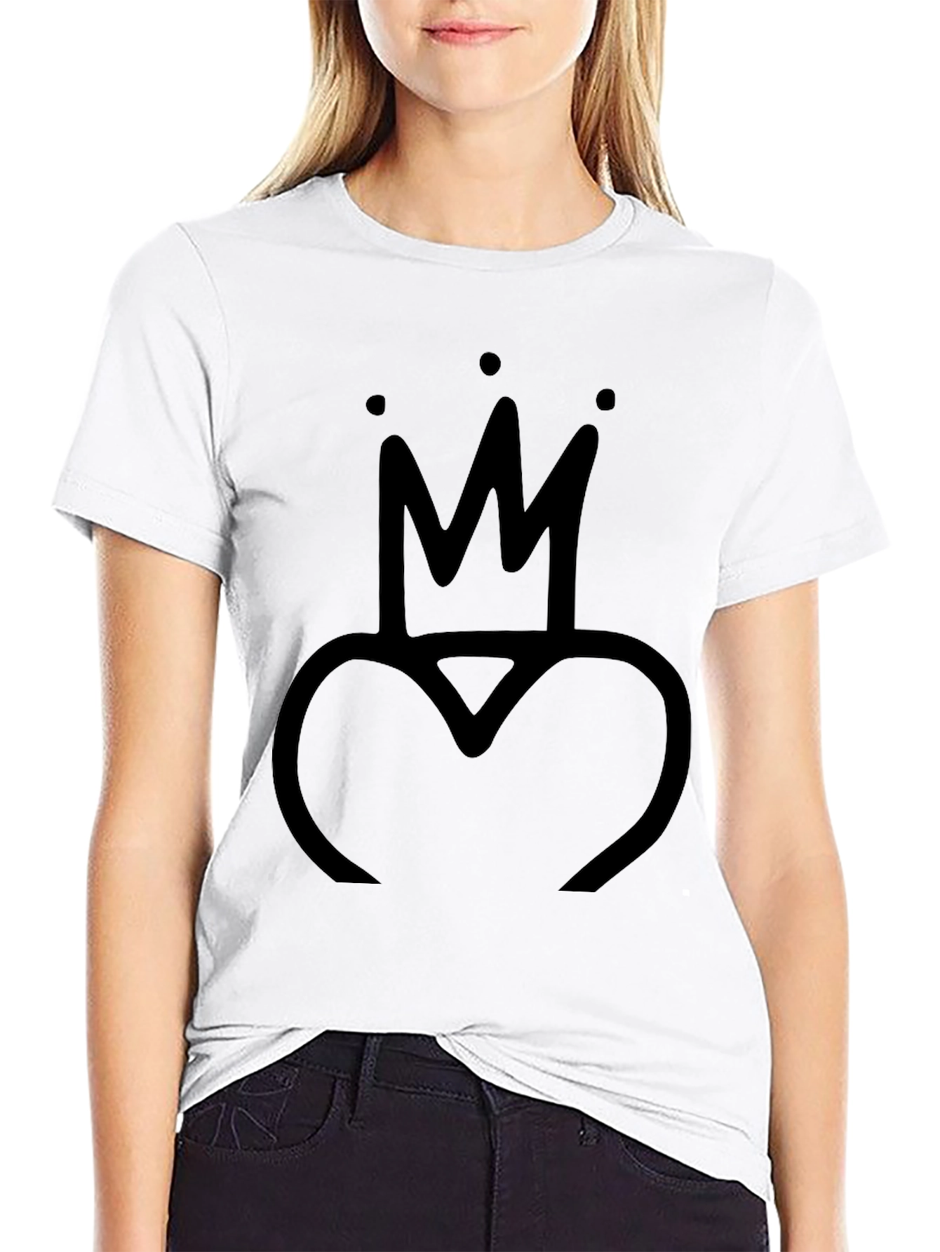 King Heart Graphic Tee - Black T-Shirt