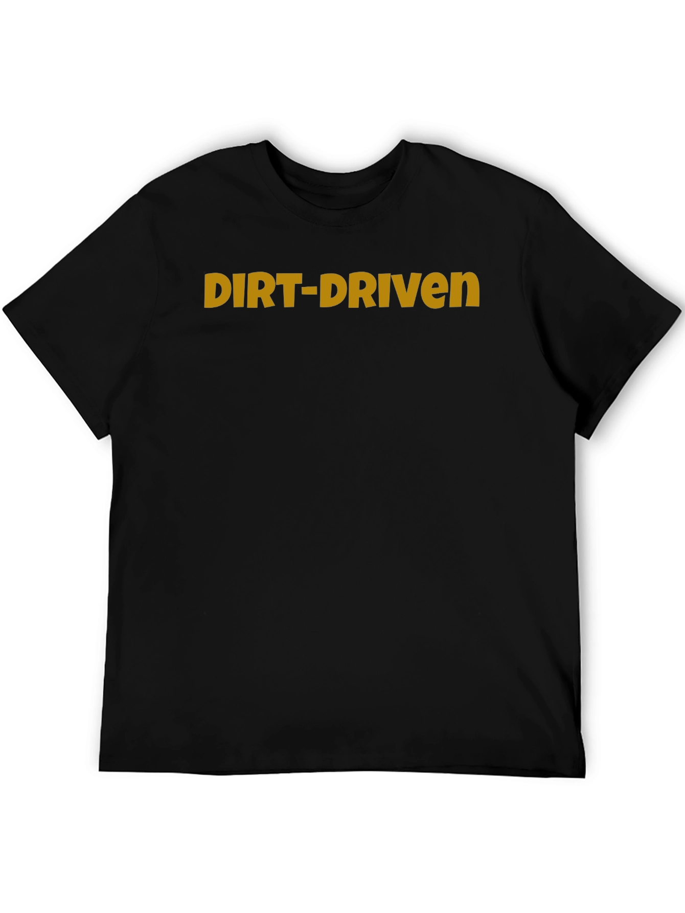Dirt-Driven Graphic Tee - Black Cotton T-Shirt