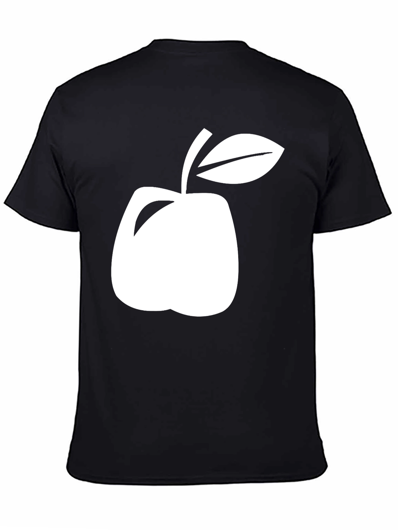 Minimalist Apple Graphic Black T-Shirt