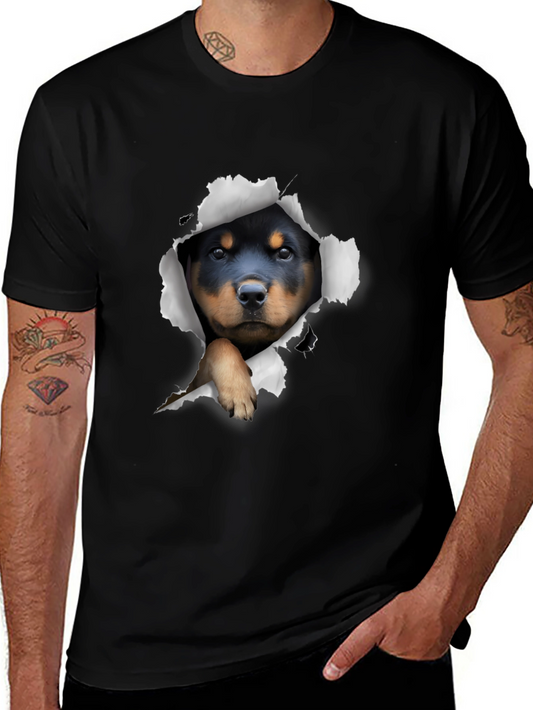 Rottweiler Puppy Peek-a-Boo T-Shirt