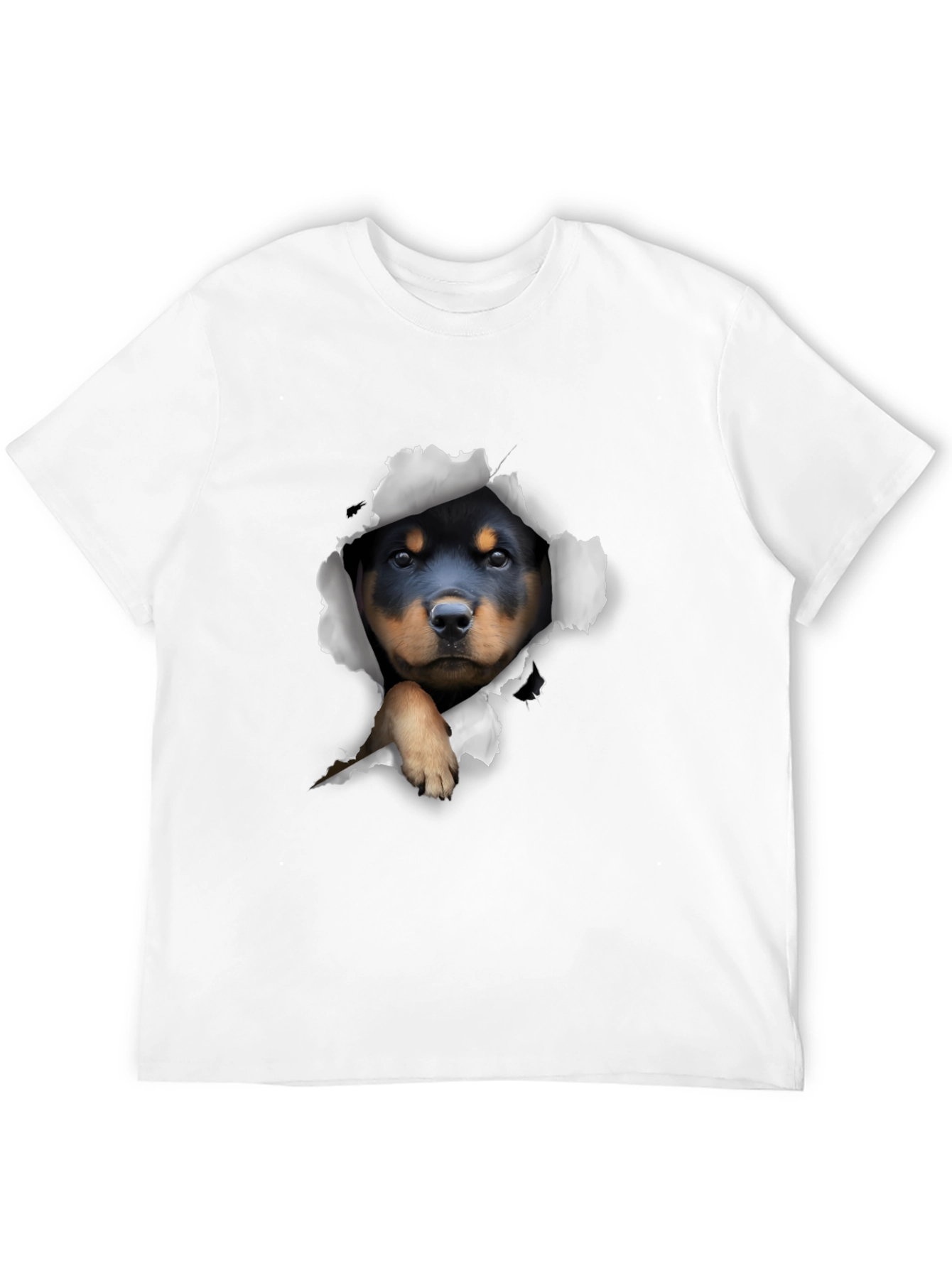 Rottweiler Puppy Peek-a-Boo T-Shirt