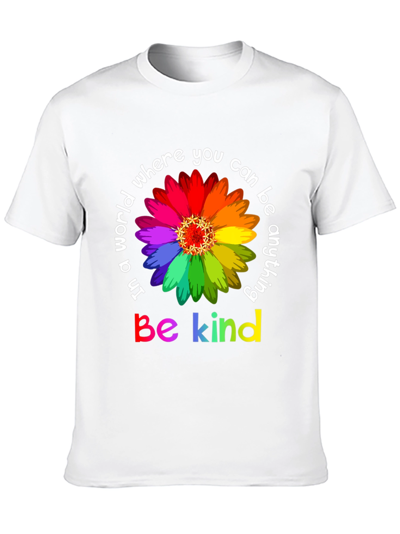 Be Kind Rainbow Flower T-Shirt