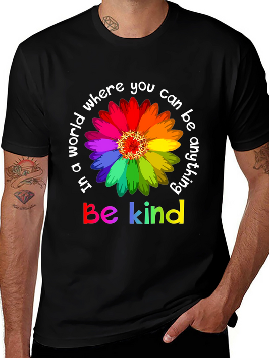 Be Kind Rainbow Flower T-Shirt