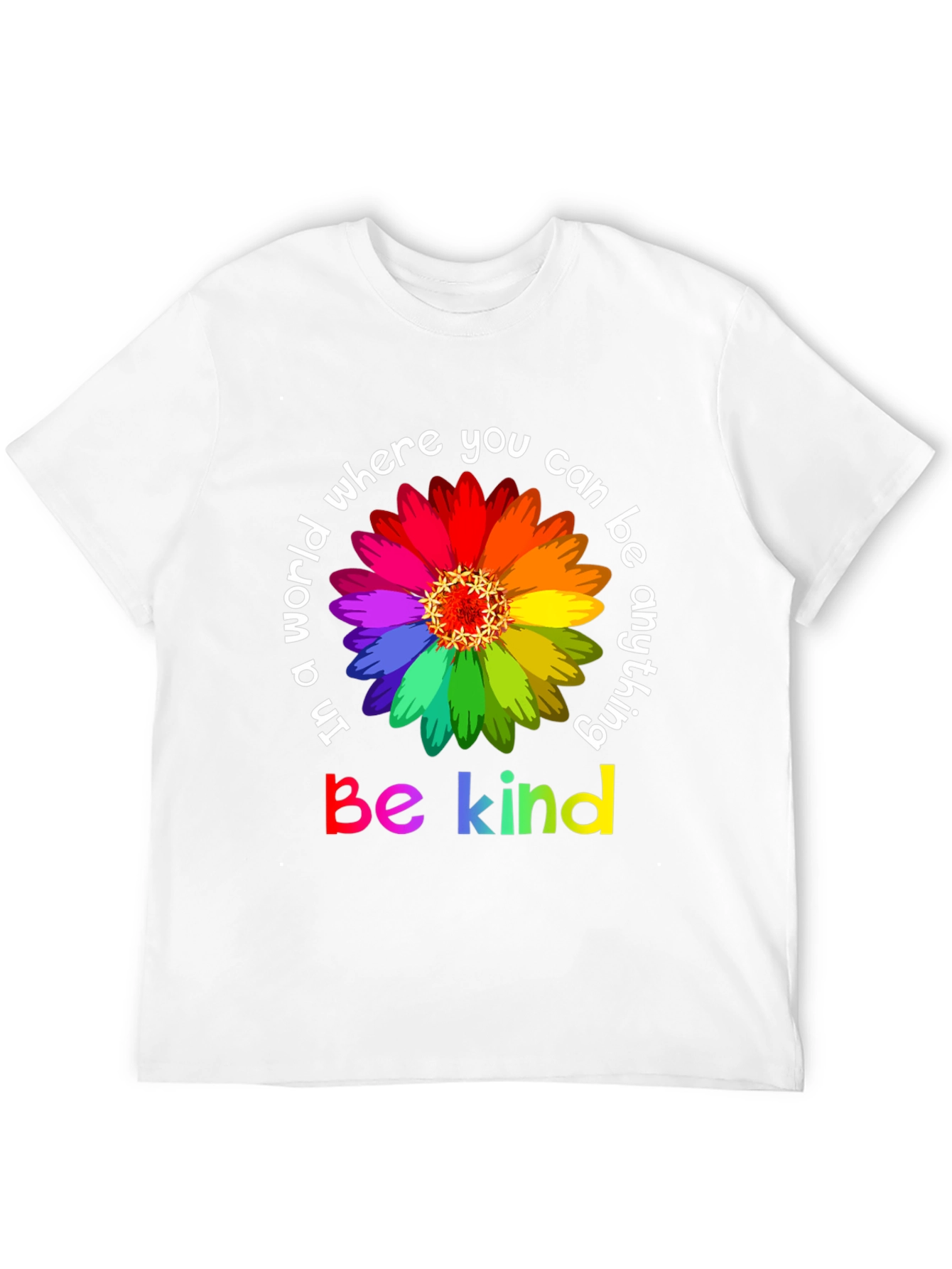 Be Kind Rainbow Flower T-Shirt