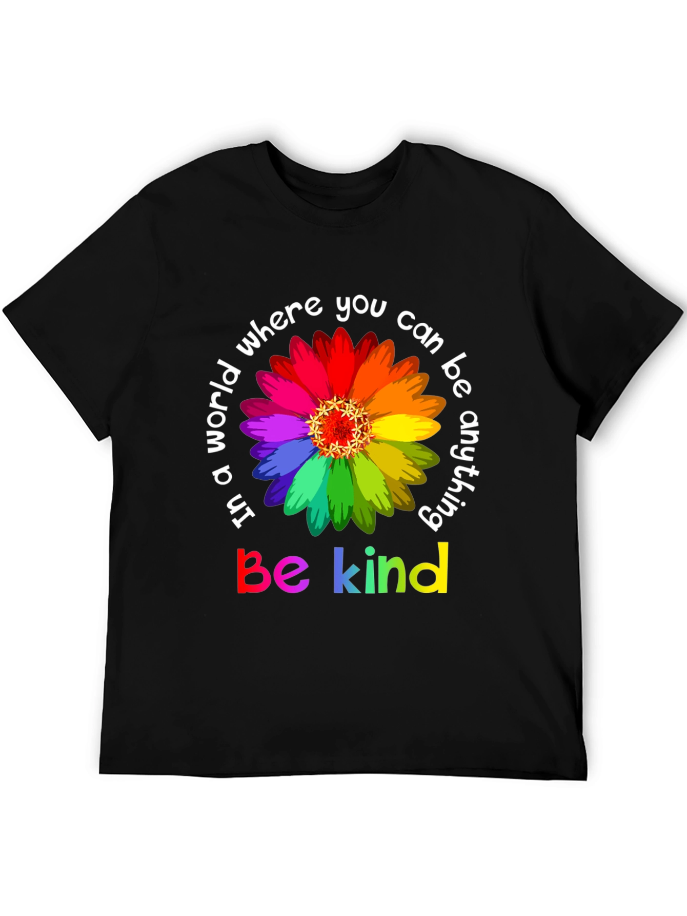 Be Kind Rainbow Flower T-Shirt