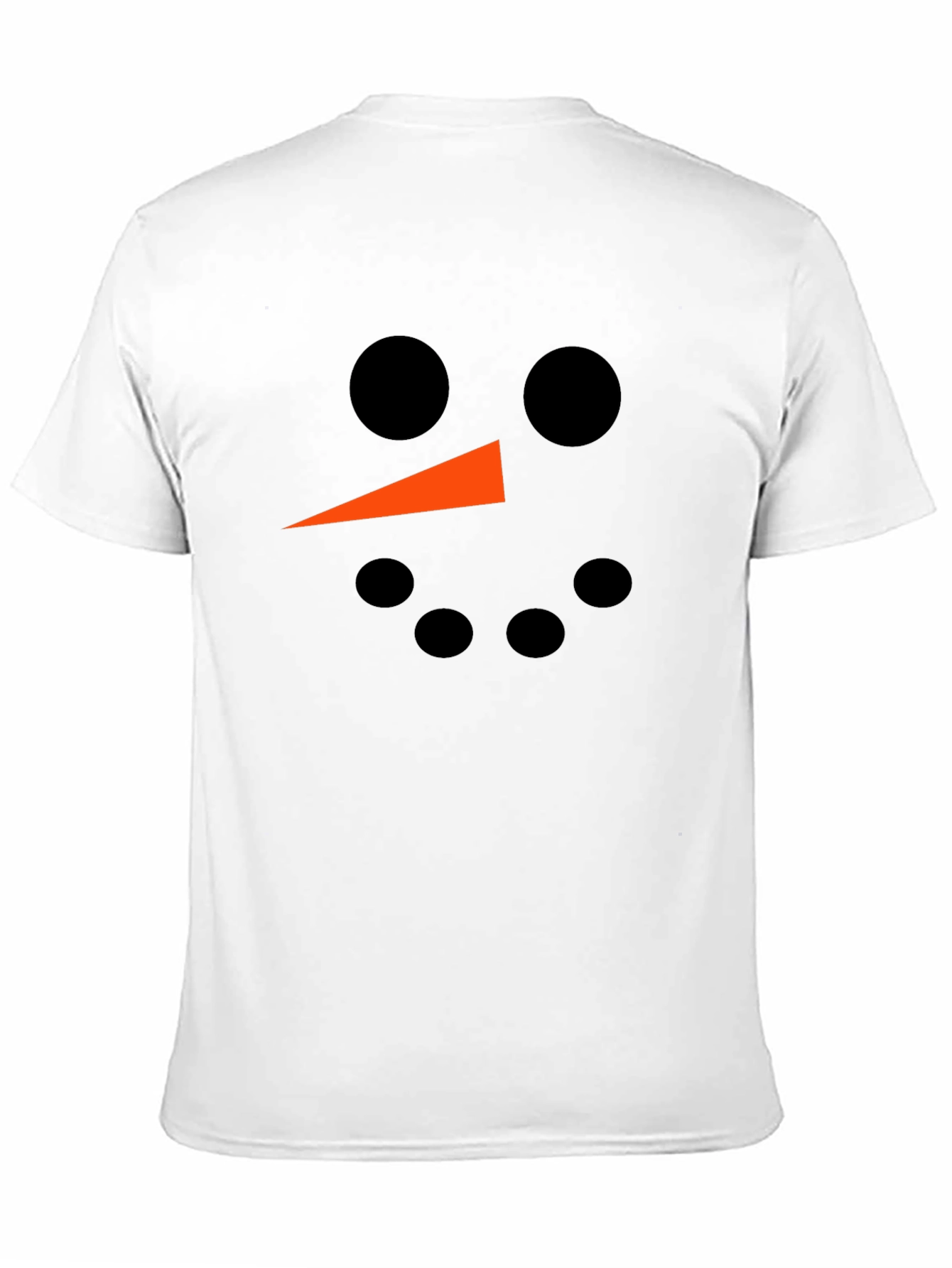Snowman Face Graphic Tee - Black Holiday Shirt