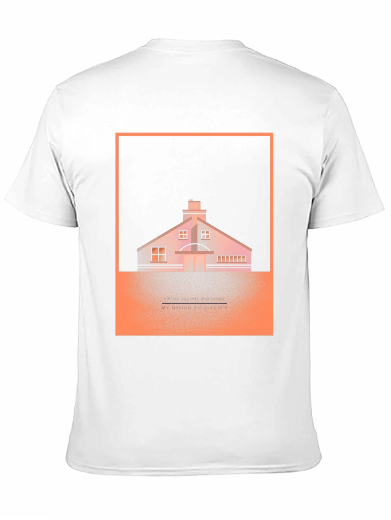 Geometric House Graphic Tee - Black Cotton