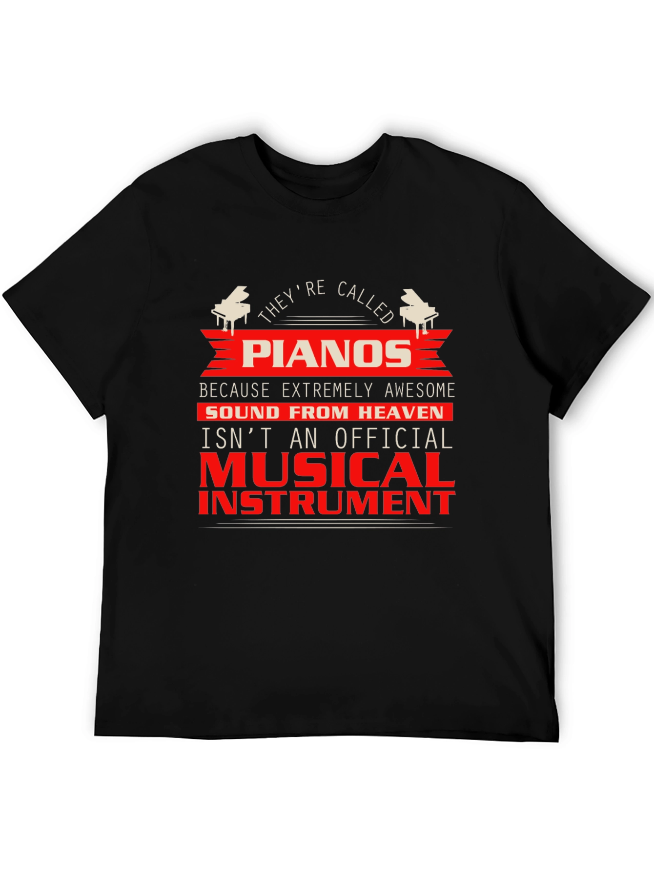Piano Lover T-Shirt - Musical Instrument Graphic Tee