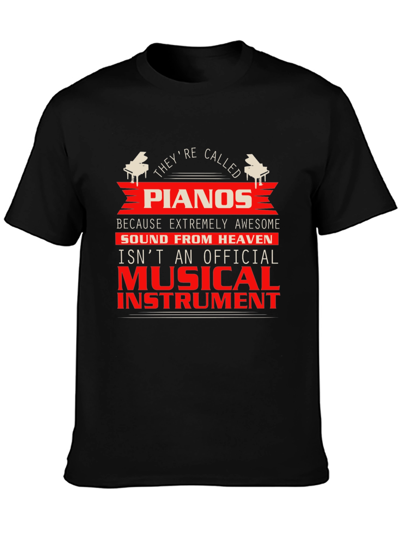 Piano Lover T-Shirt - Musical Instrument Graphic Tee