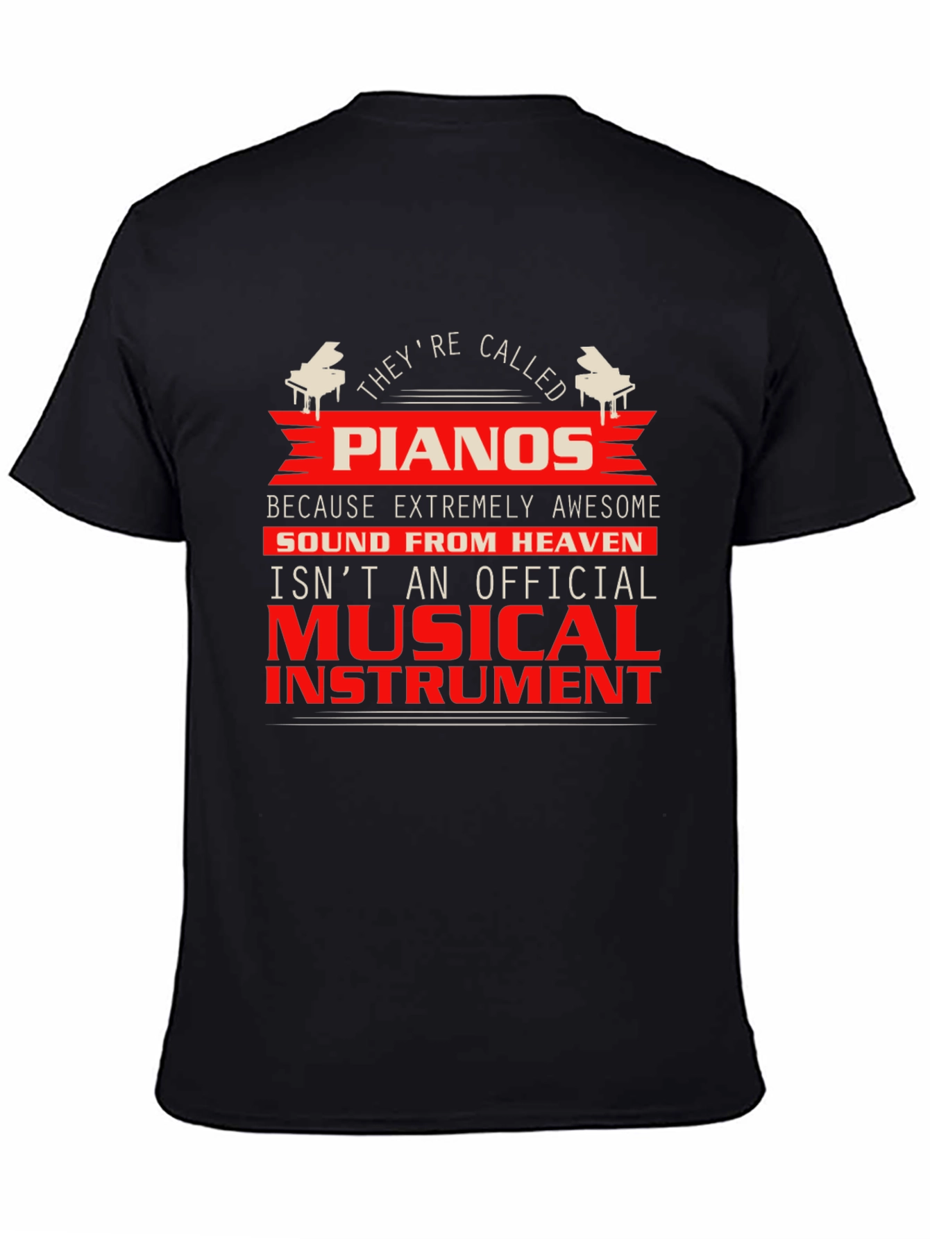 Piano Lover T-Shirt - Musical Instrument Graphic Tee