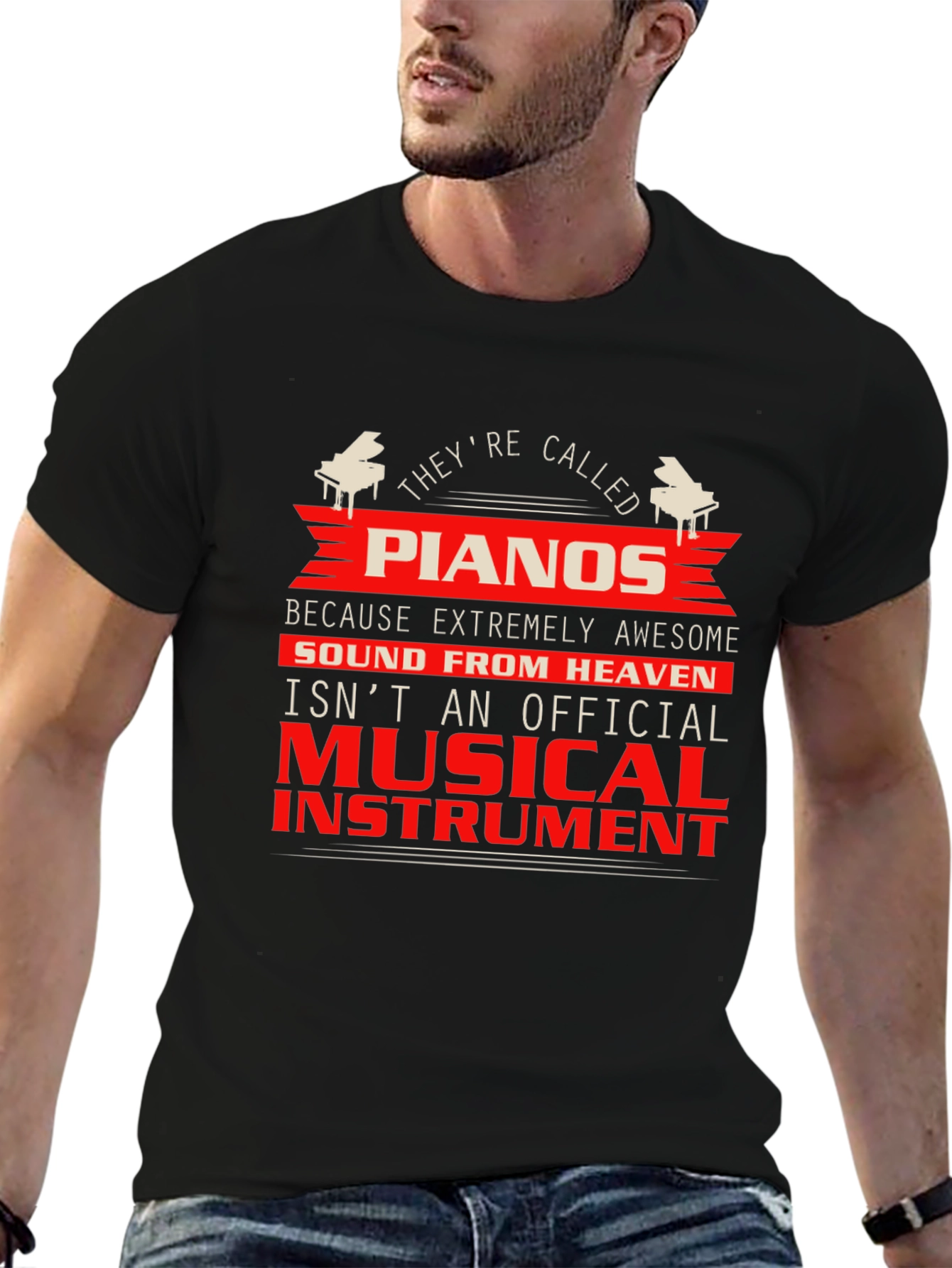Piano Lover T-Shirt - Musical Instrument Graphic Tee