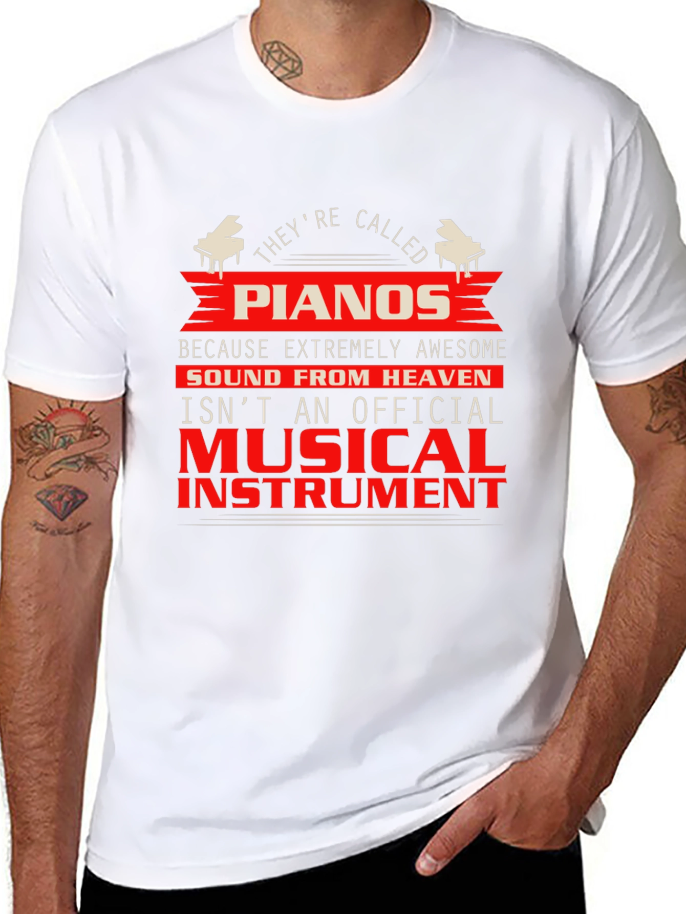 Piano Lover T-Shirt - Musical Instrument Graphic Tee