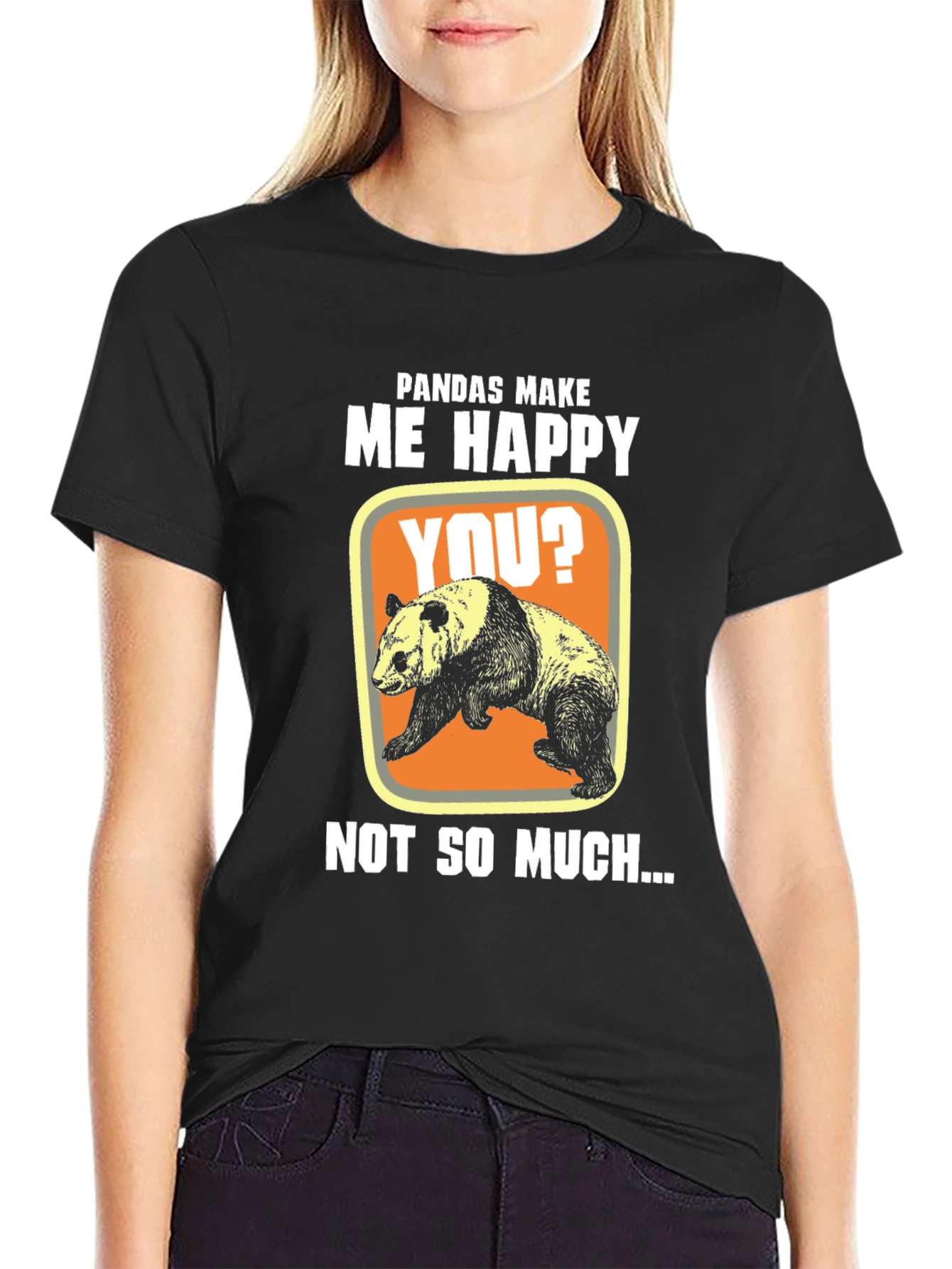 Pandas Make Me Happy T-Shirt Funny Panda Tee