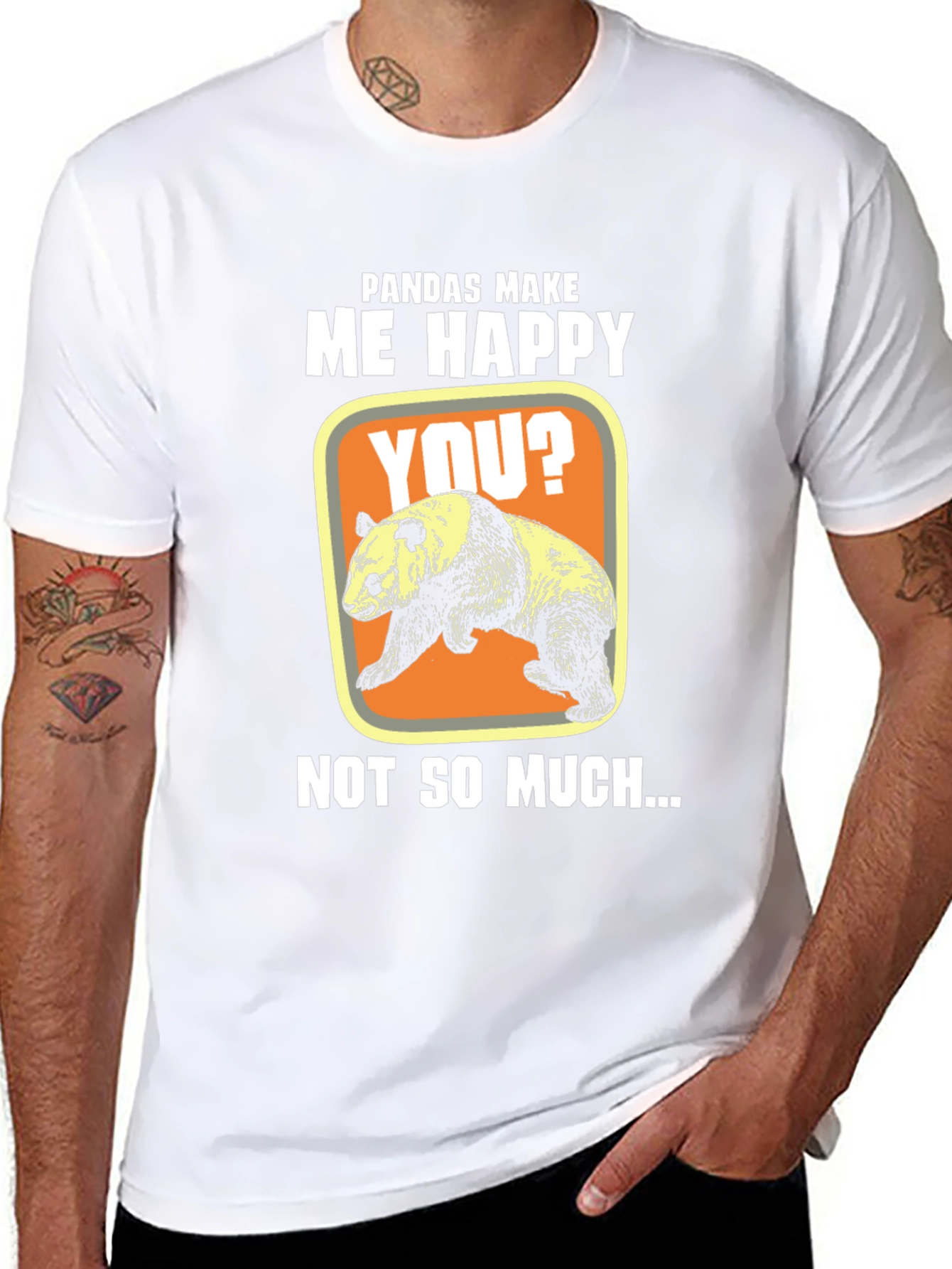 Pandas Make Me Happy T-Shirt Funny Panda Tee