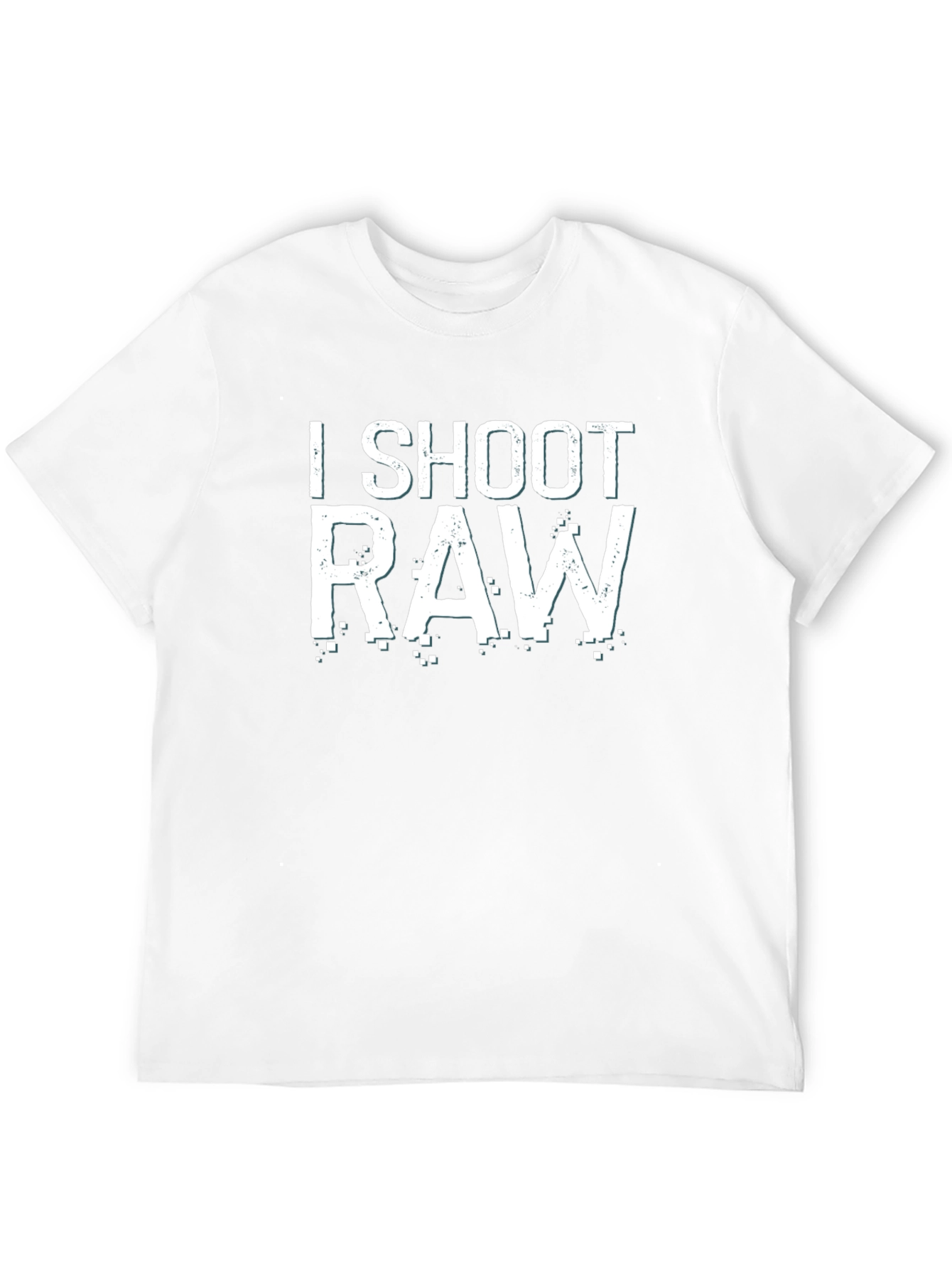 I Shoot RAW Black Cotton Graphic T-Shirt Photography